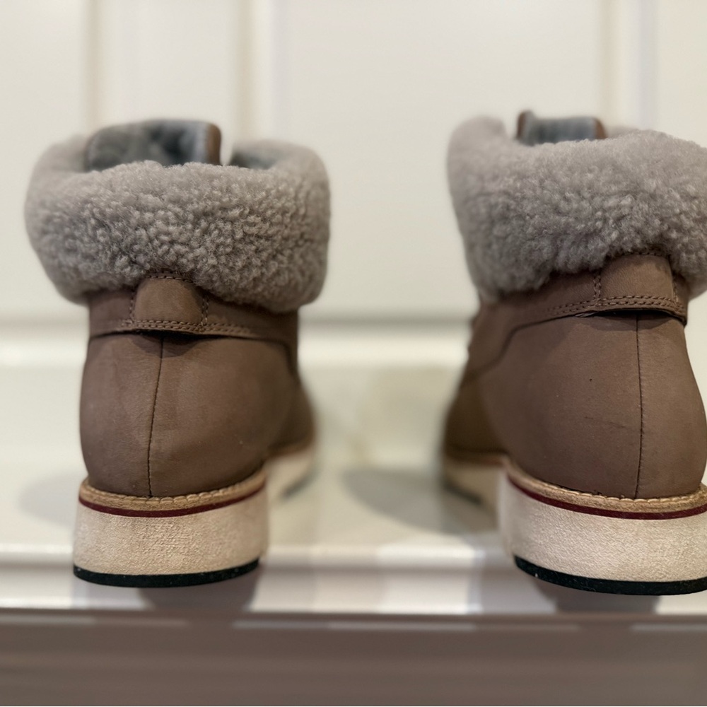 Cole Haan Waterproof Zerogrand Explorer Hiker Boots Womens Sz 9 - Taupe Nubuck - Picture 7 of 10